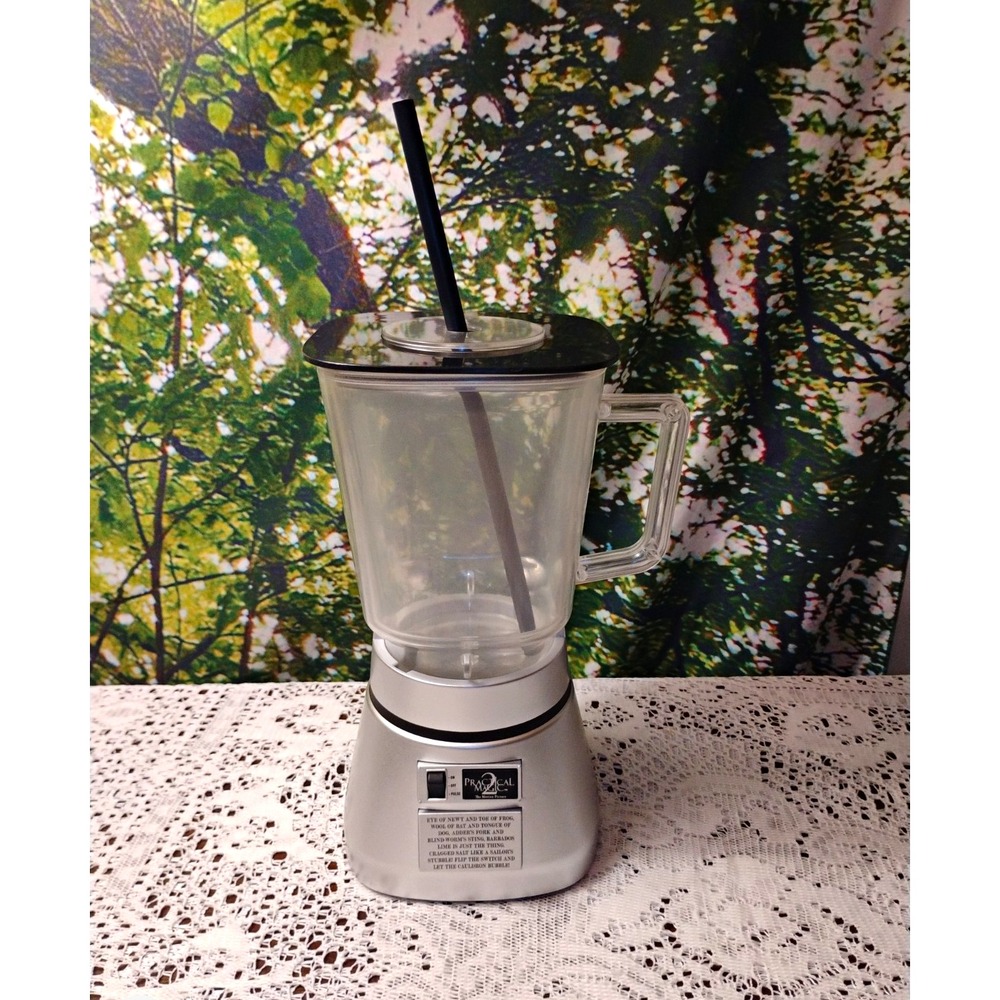 Practical Magic 2 Electric Blender 32 oz Cup w/ Lid & Straw, Pulse, Silver